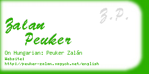 zalan peuker business card